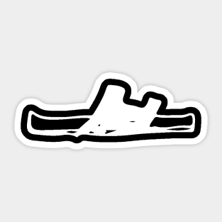 Sandal Doodle White Sticker